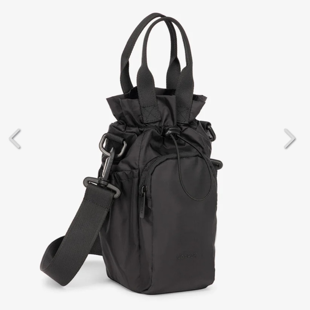 Calpak Black Nylon Water Bottle Bag